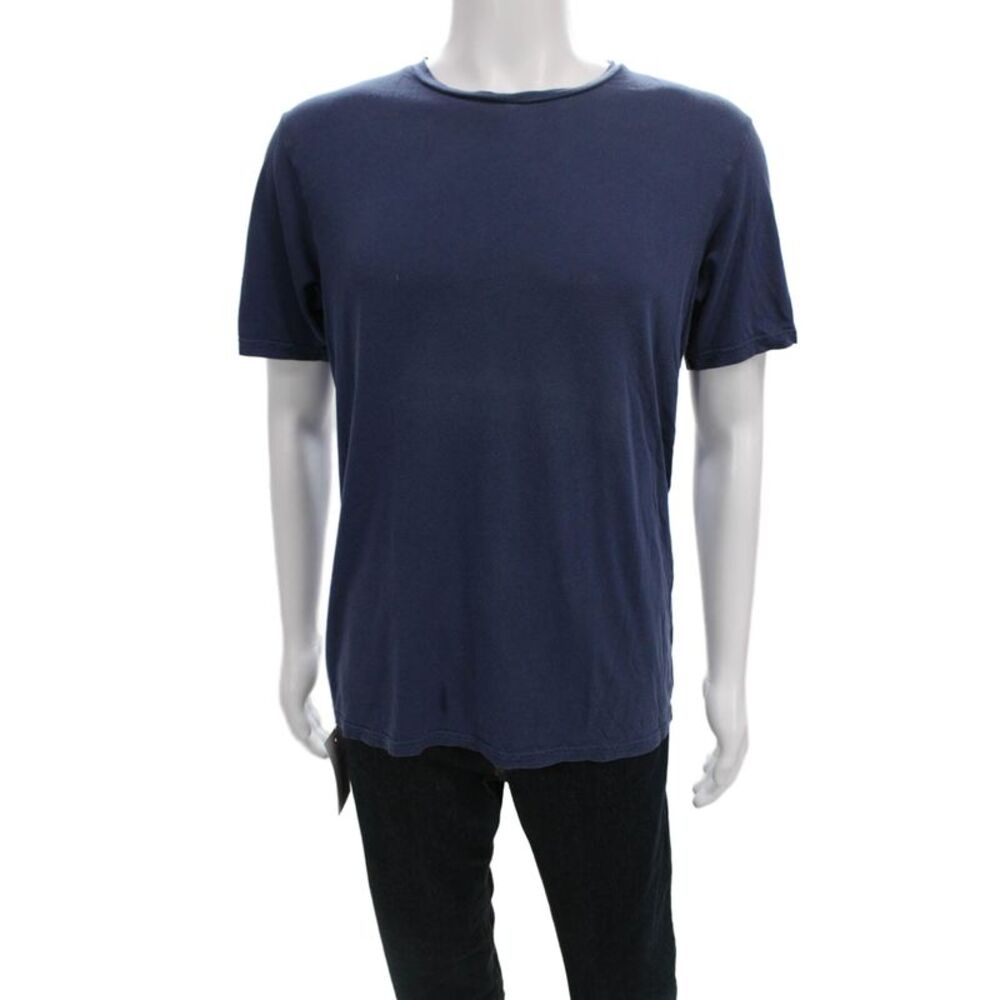 Goodlife Mens Basic Blue Supima Crew Neck Short Sleeve T-Shirt Size L